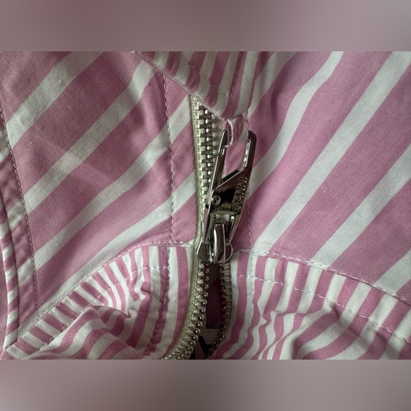 GANNI Pink Striped Organic Cotton Oversized Shirt S/M - Picture 8 of 11